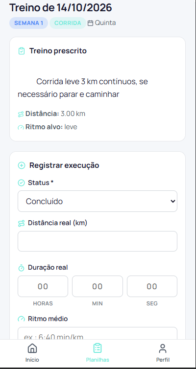 Execução de Treino